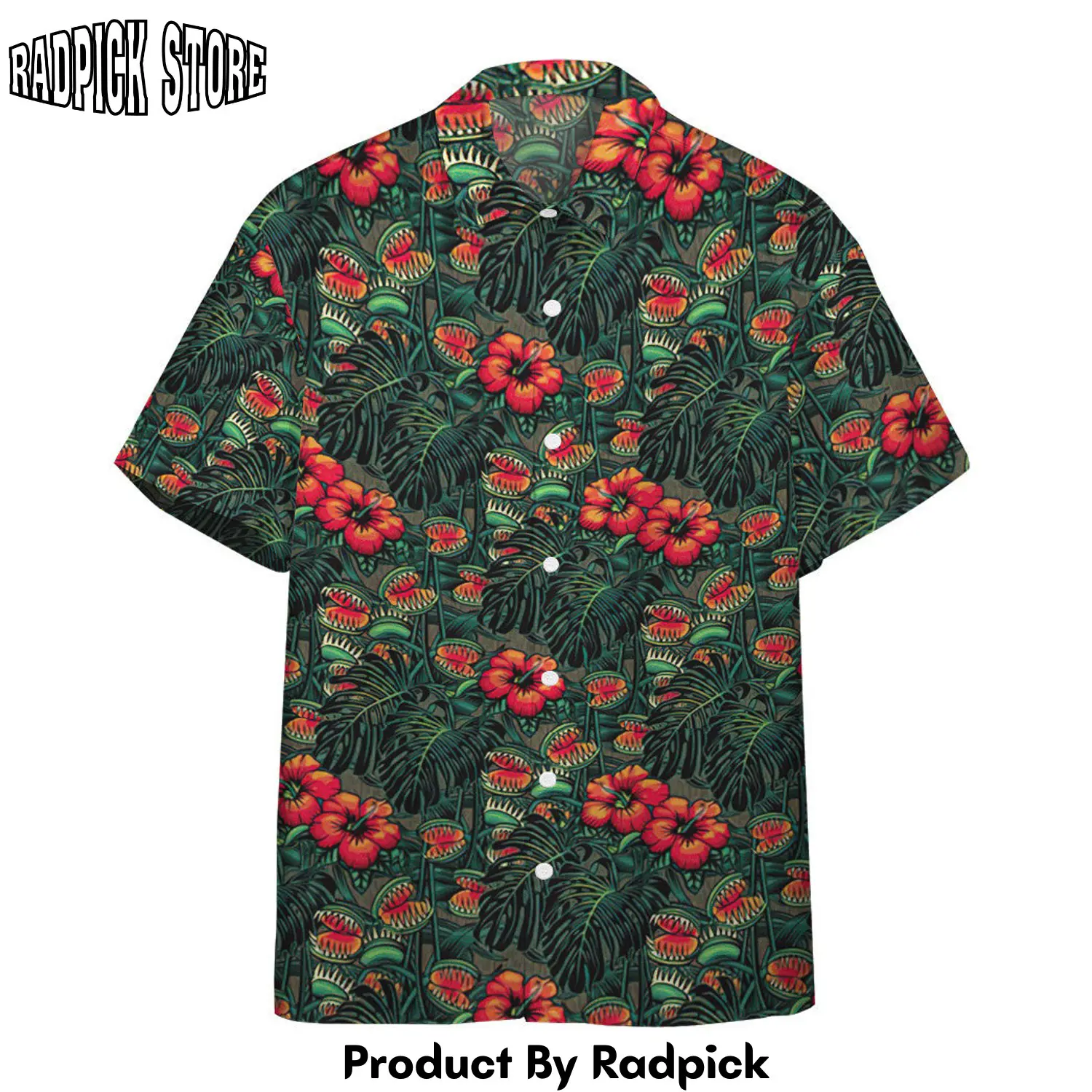 Radpick 3d man eating flower tropical vibe custom hawaii shirt rp292575